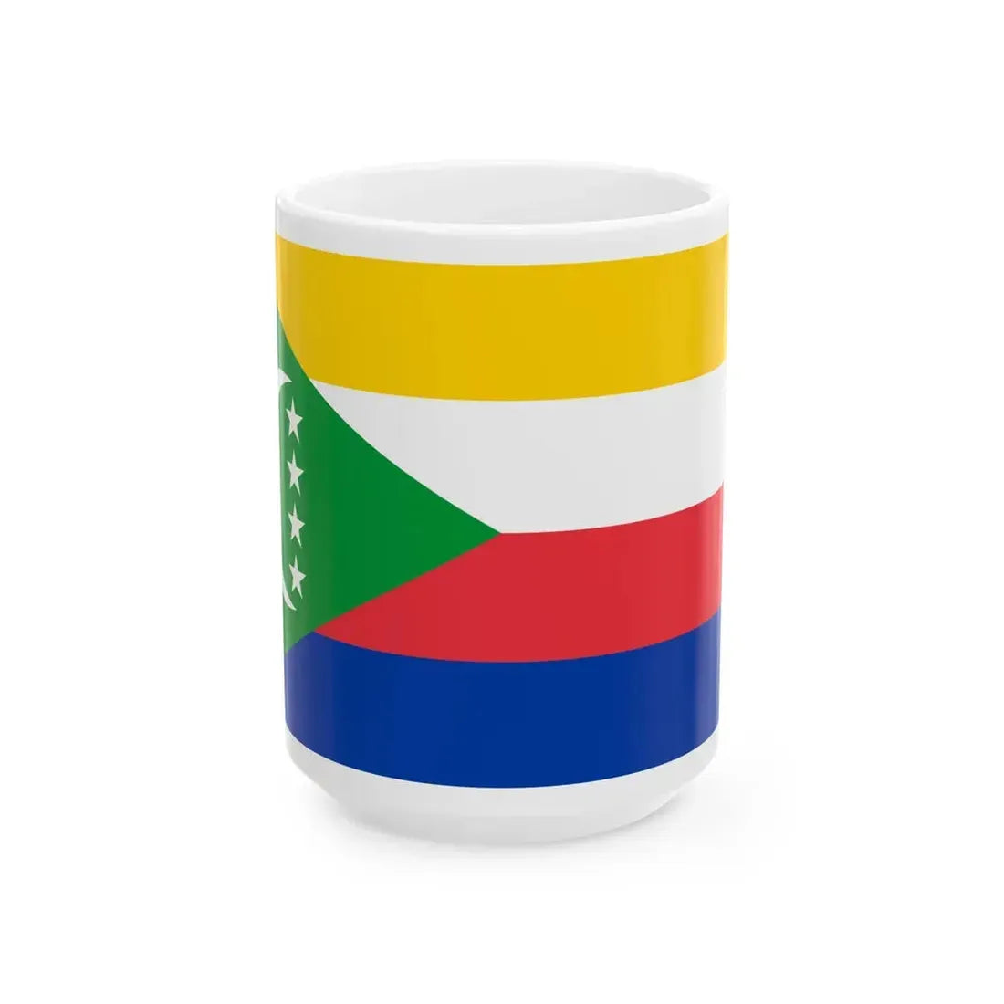 Flag of the Comoros (Comoros) White Coffee Mug 15oz - Go Mug Yourself