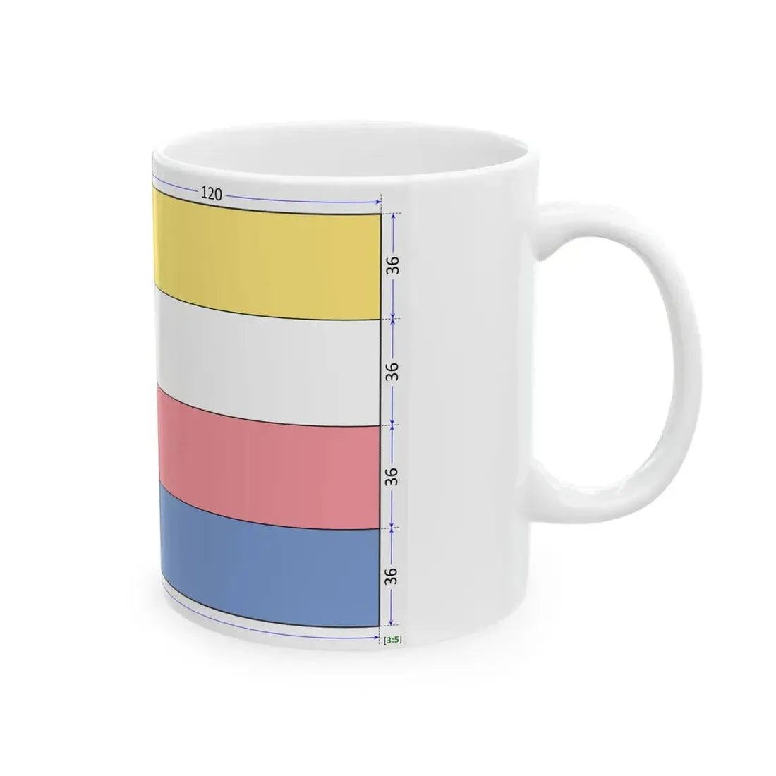 Flag of the Comoros construction sheet (Comoros) White Coffee Mug - Go Mug Yourself