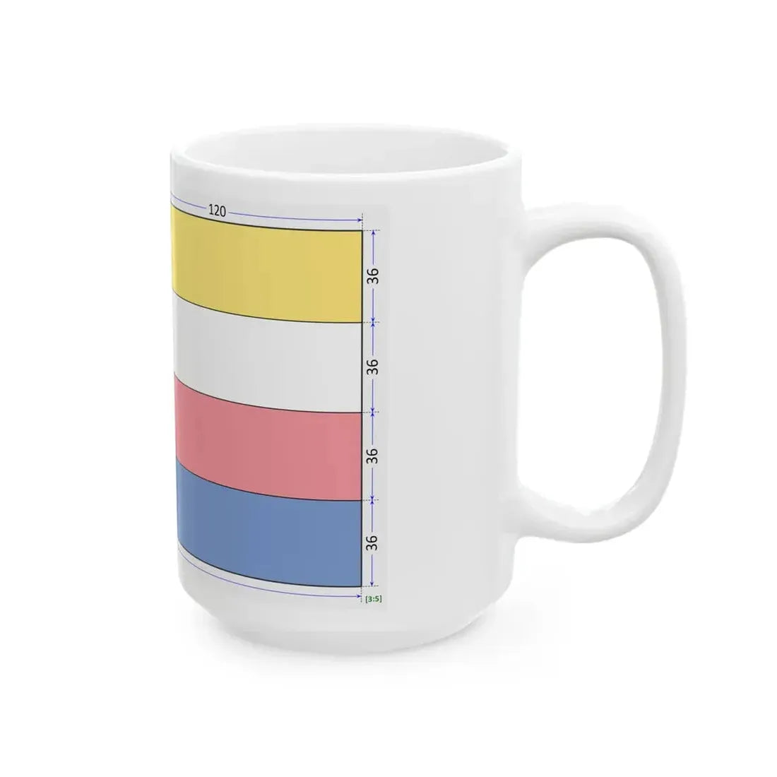 Flag of the Comoros construction sheet (Comoros) White Coffee Mug - Go Mug Yourself