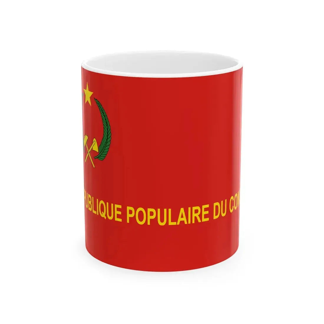 Flag of the Congo Army 1970-1992 (Congo) White Coffee Mug 11oz - Go Mug Yourself