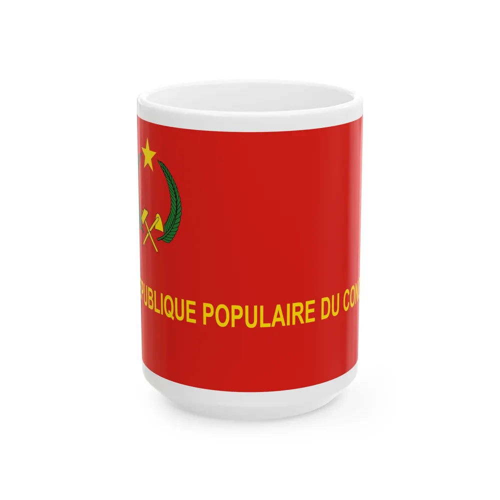 Flag of the Congo Army 1970-1992 (Congo) White Coffee Mug 15oz - Go Mug Yourself