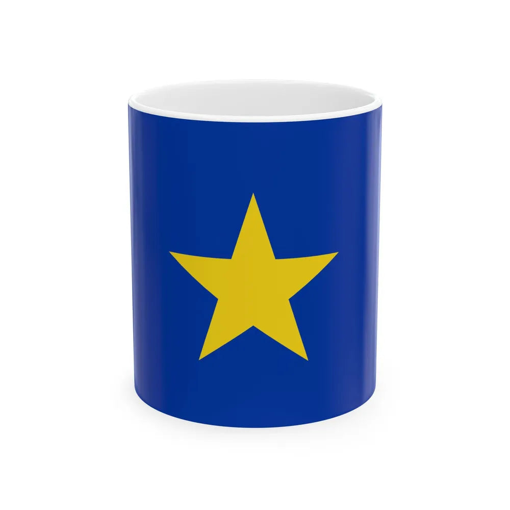 Flag of the Congo Free State (Belgium) White Coffee Mug 11oz - Go Mug Yourself