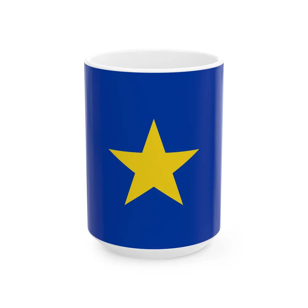 Flag of the Congo Free State (Belgium) White Coffee Mug 15oz - Go Mug Yourself