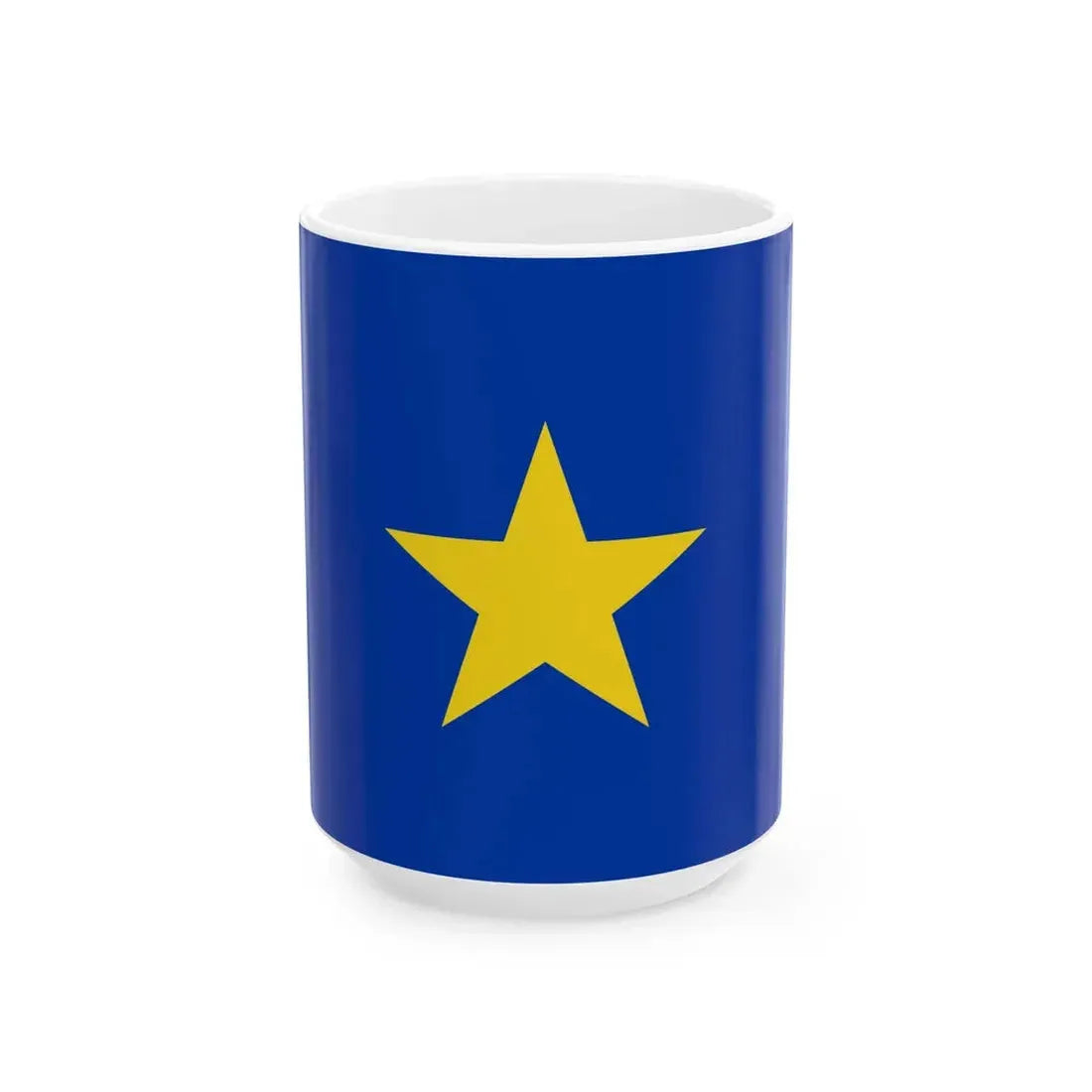 Flag of the Congo Free State (Belgium) White Coffee Mug 15oz - Go Mug Yourself