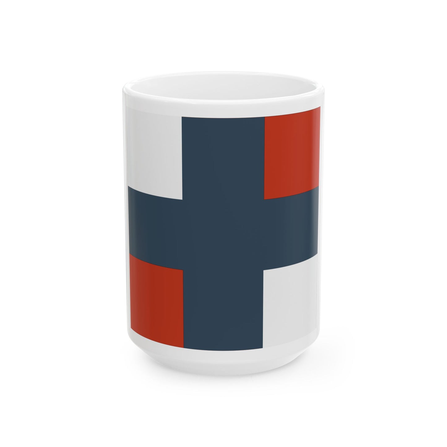 Flag of the Cordeliers Battalion (Belgium) White Coffee Mug-15oz-Go Mug Yourself
