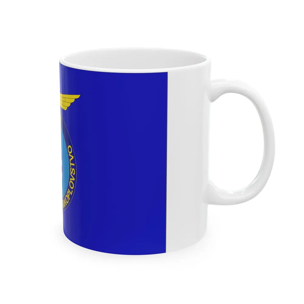 Flag of the Croatian Air Force (Croatia) White Coffee Mug - Go Mug Yourself