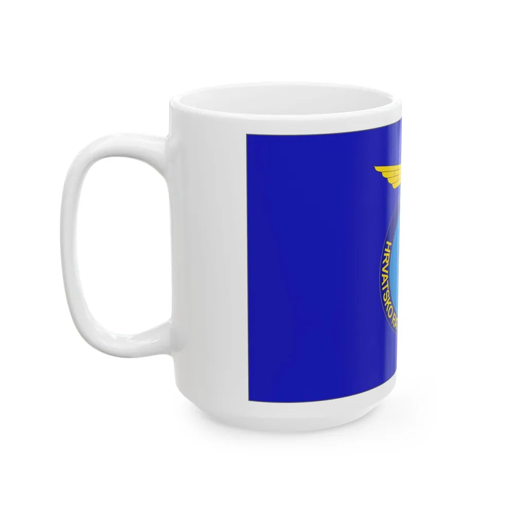 Flag of the Croatian Air Force (Croatia) White Coffee Mug - Go Mug Yourself