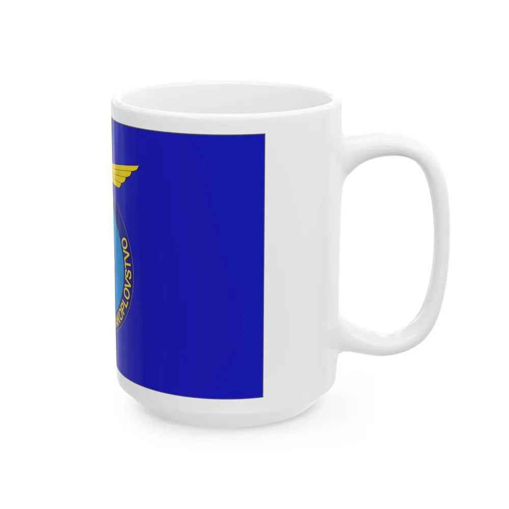 Flag of the Croatian Air Force (Croatia) White Coffee Mug - Go Mug Yourself