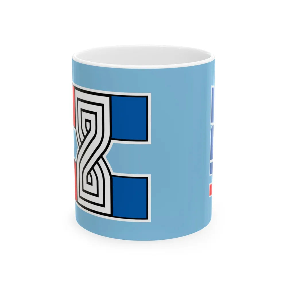 Flag of the Croatian Democratic Union (Croatia) White Coffee Mug 11oz - Go Mug Yourself