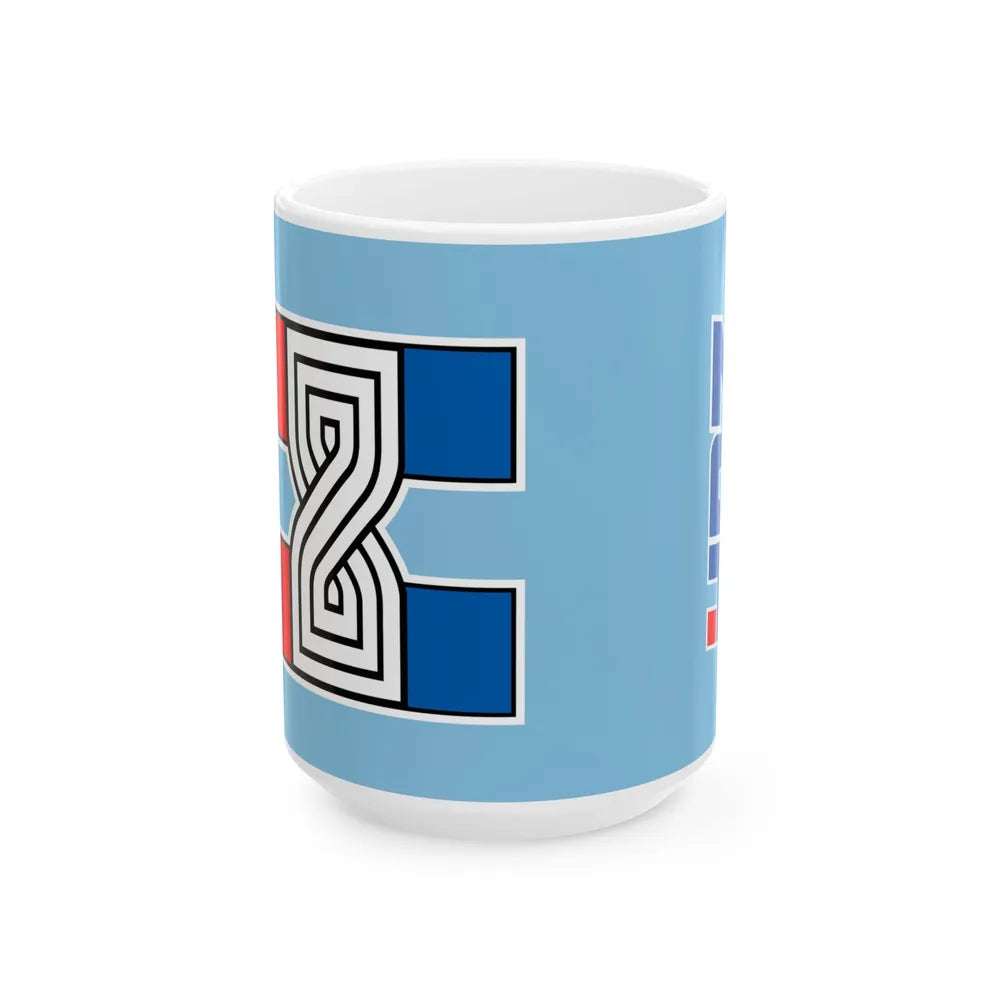 Flag of the Croatian Democratic Union (Croatia) White Coffee Mug 15oz - Go Mug Yourself