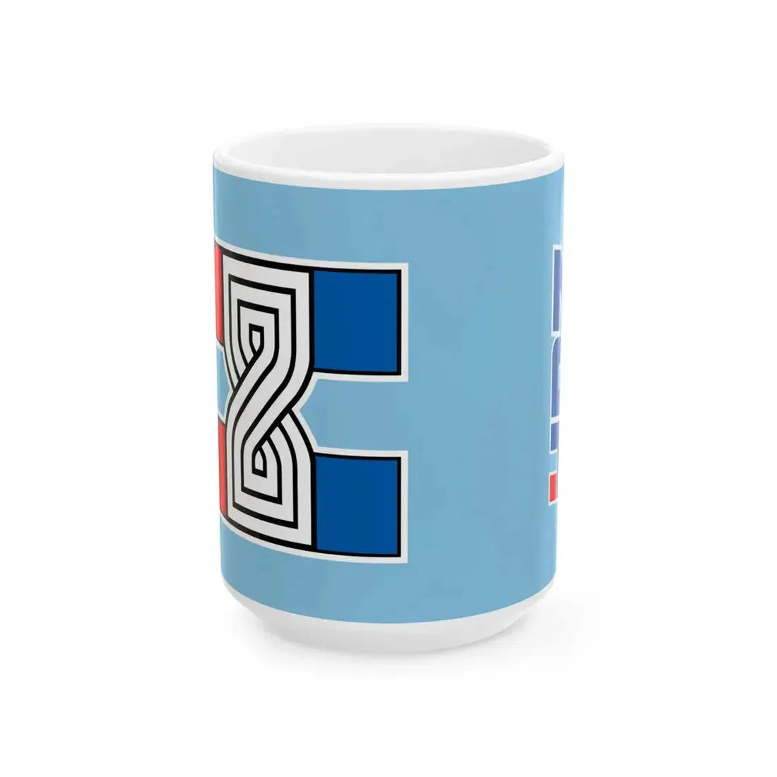 Flag of the Croatian Democratic Union (Croatia) White Coffee Mug 15oz - Go Mug Yourself