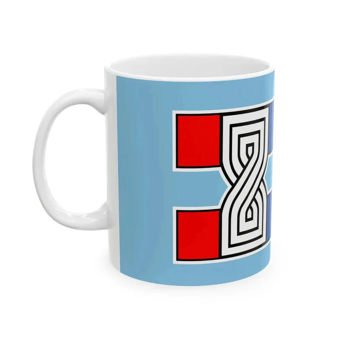 Flag of the Croatian Democratic Union (Croatia) White Coffee Mug - Go Mug Yourself