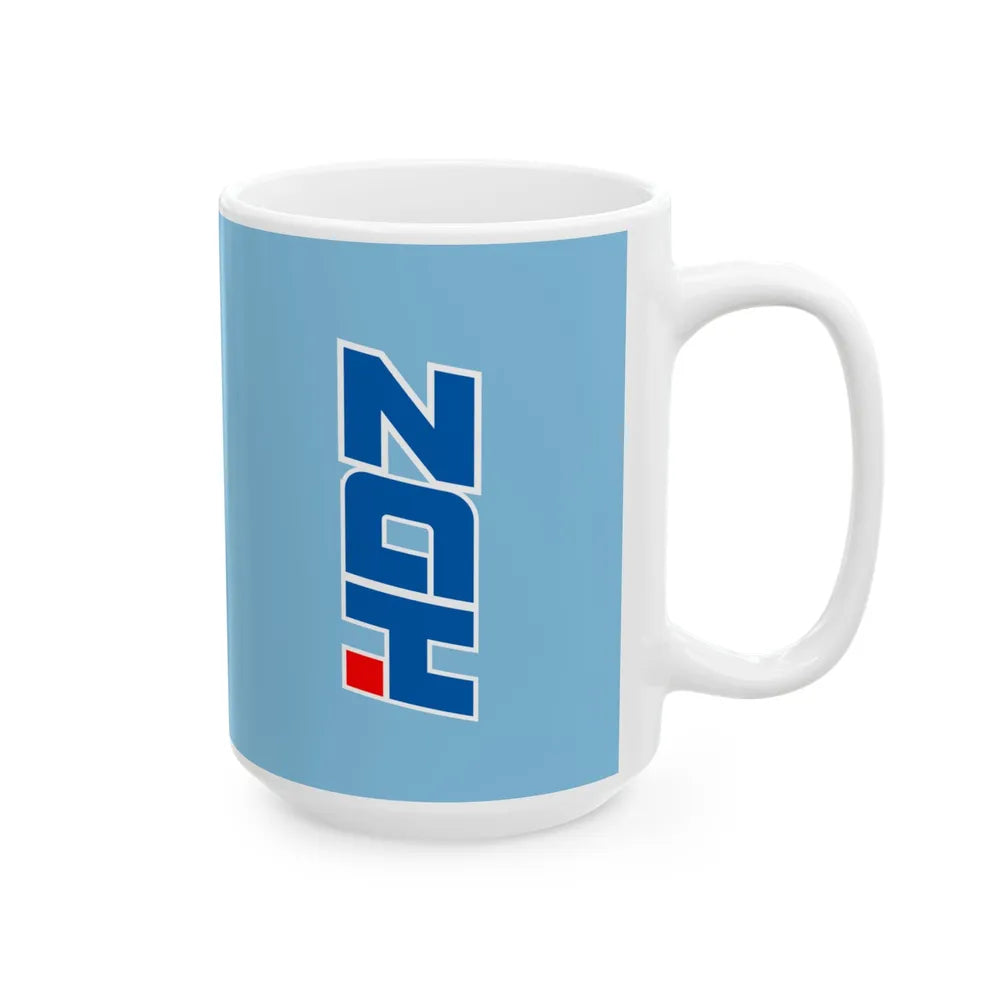 Flag of the Croatian Democratic Union (Croatia) White Coffee Mug - Go Mug Yourself