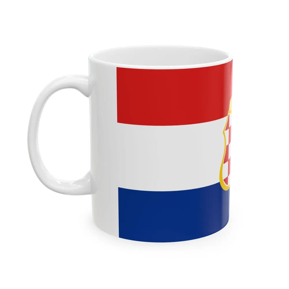 Flag of the Croatian Republic of Herzeg-Bosnia 3-5 (Bosnia and Herzegovina) White Coffee Mug - Go Mug Yourself
