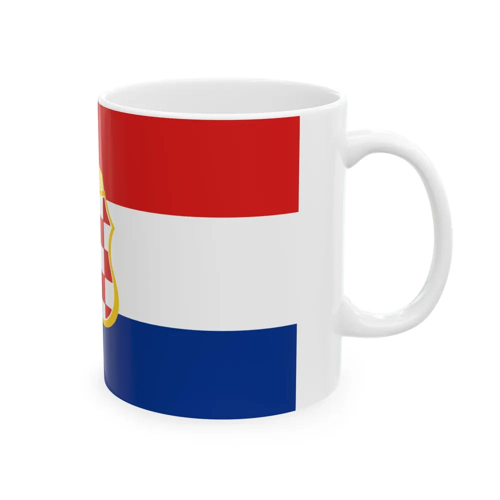 Flag of the Croatian Republic of Herzeg-Bosnia 3-5 (Bosnia and Herzegovina) White Coffee Mug - Go Mug Yourself