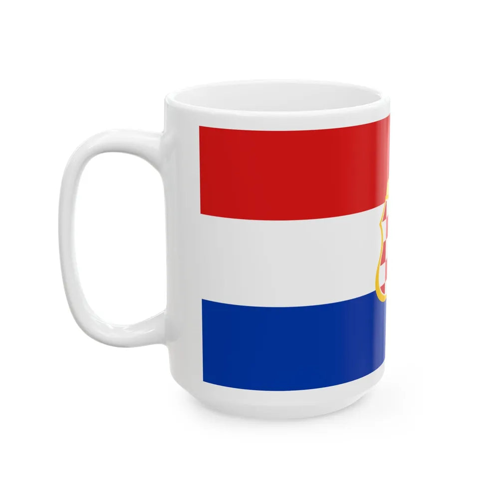 Flag of the Croatian Republic of Herzeg-Bosnia (Bosnia and Herzegovina) White Coffee Mug - Go Mug Yourself
