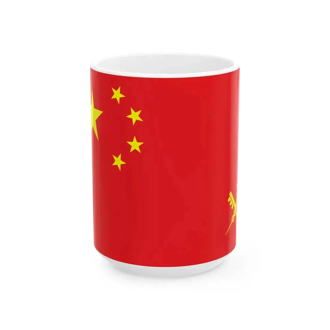 Flag of the Customs of the Peoples Republic of China (China) White Coffee Mug 15oz - Go Mug Yourself