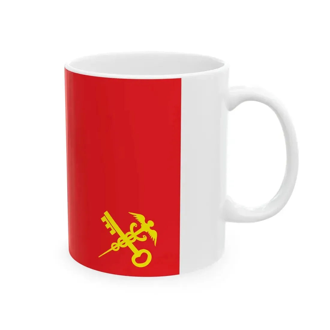 Flag of the Customs of the Peoples Republic of China (China) White Coffee Mug - Go Mug Yourself