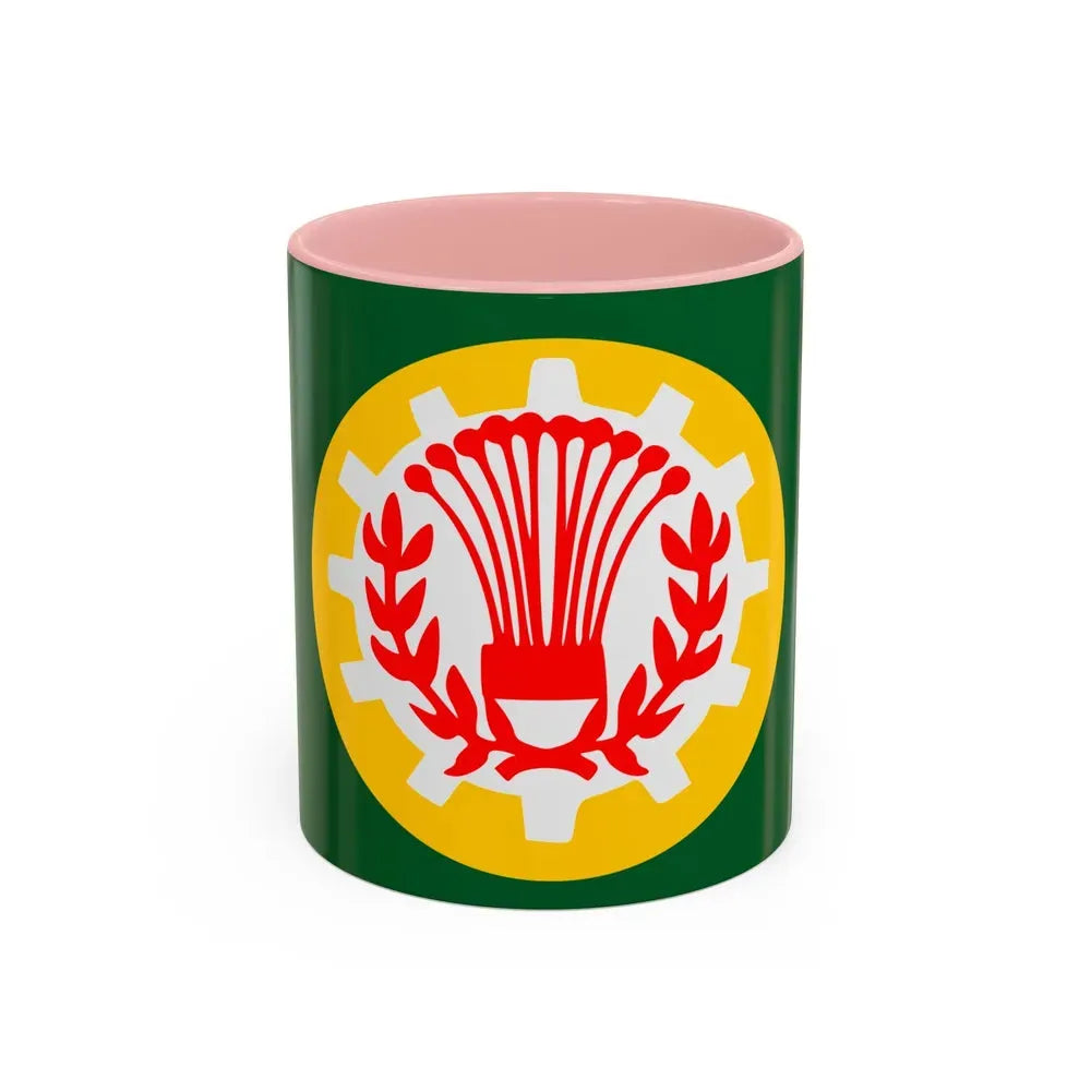 Flag of the Dakahlia Governorate Egypt - Accent Coffee Mug 11oz Pink - Go Mug Yourself