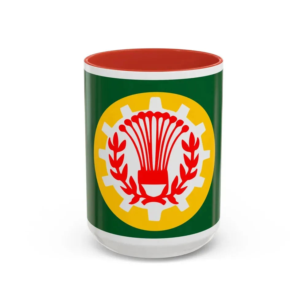 Flag of the Dakahlia Governorate Egypt - Accent Coffee Mug 15oz Red - Go Mug Yourself