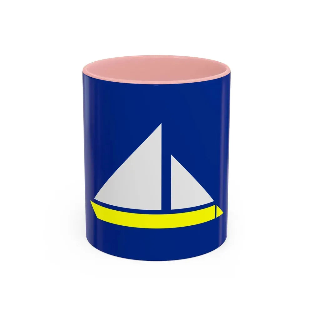 Flag of the Damietta Governorate Egypt - Accent Coffee Mug 11oz Pink - Go Mug Yourself