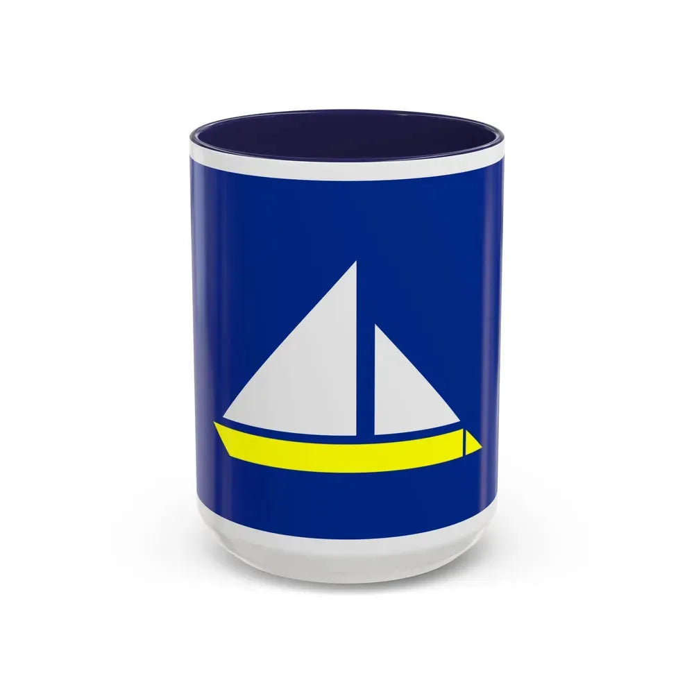 Flag of the Damietta Governorate Egypt - Accent Coffee Mug 15oz Navy - Go Mug Yourself