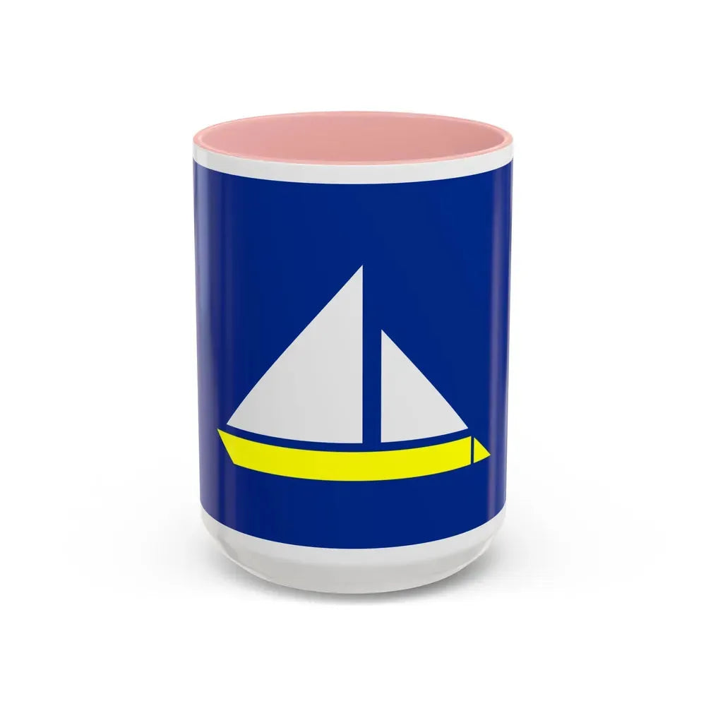 Flag of the Damietta Governorate Egypt - Accent Coffee Mug 15oz Pink - Go Mug Yourself