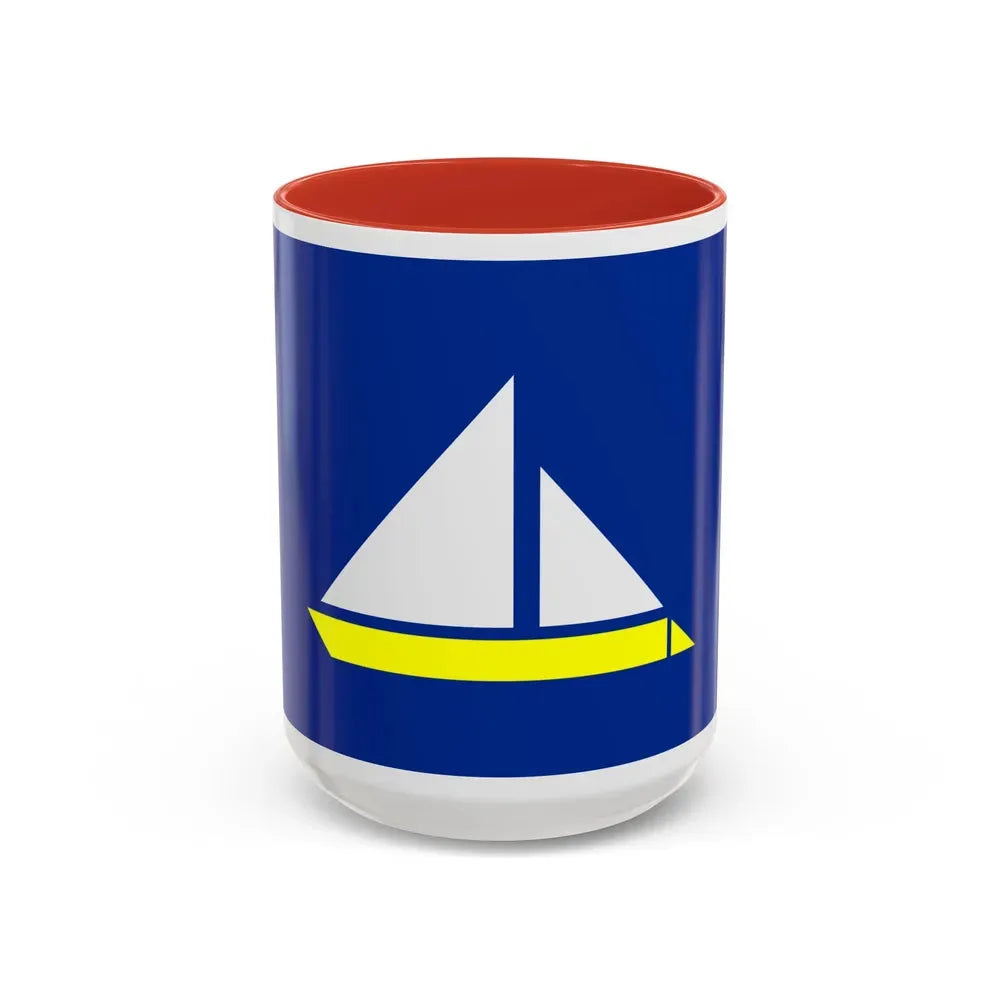 Flag of the Damietta Governorate Egypt - Accent Coffee Mug 15oz Red - Go Mug Yourself