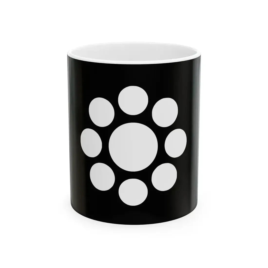 Flag of the Date Lords of Uwajima in Iyo Province A (Japan) White Coffee Mug 11oz - Go Mug Yourself