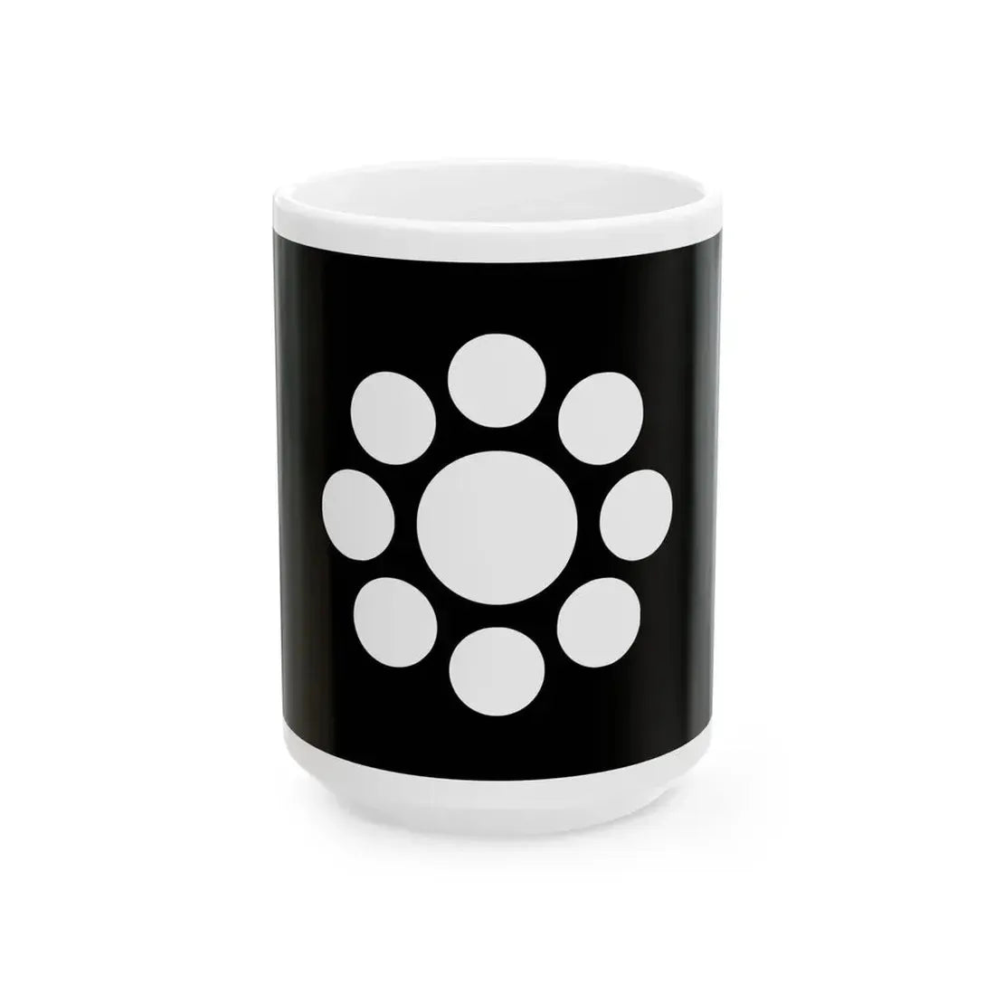 Flag of the Date Lords of Uwajima in Iyo Province A (Japan) White Coffee Mug 15oz - Go Mug Yourself
