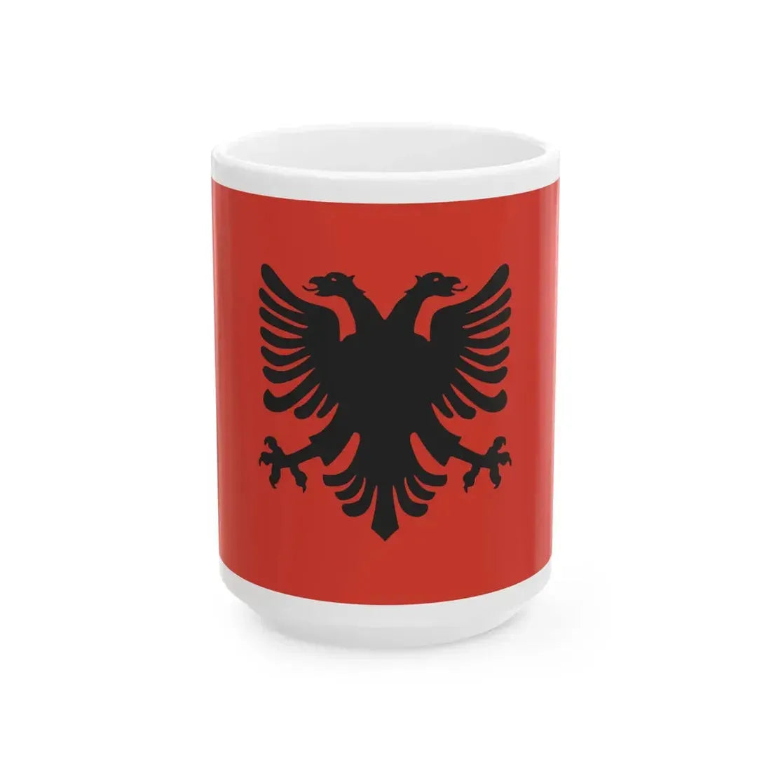 Flag of the Democratic Government of Albania 1944-1946 (Albania) White Coffee Mug 15oz - Go Mug Yourself
