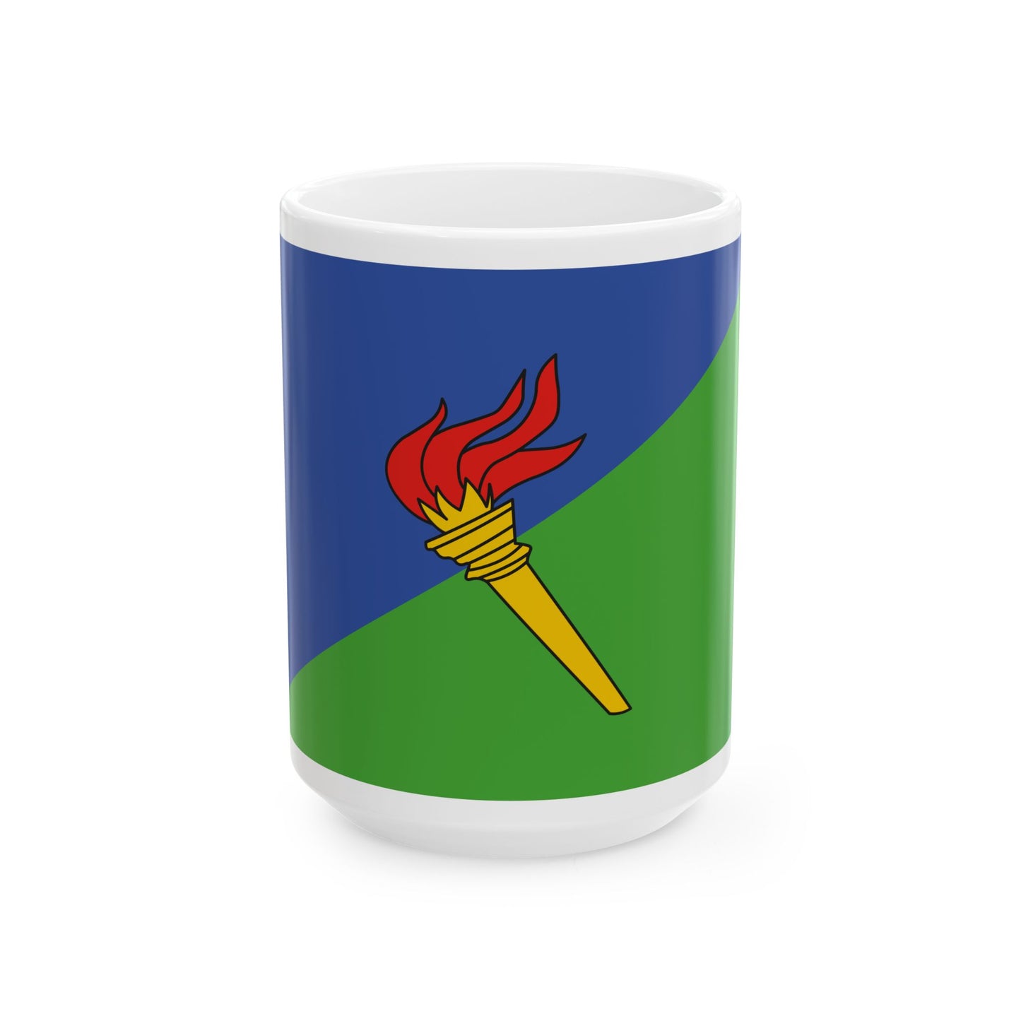 Flag of the Democratic Party of Equatorial Guinea PDGE (Equatorial Guinea) White Coffee Mug-15oz-Go Mug Yourself