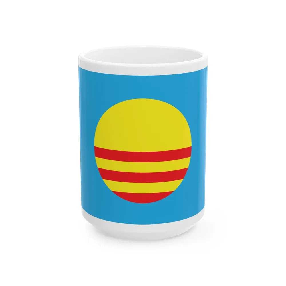Flag of the Democratic Peoples Union Bosnia and Hertzegovina (Bosnia and Herzegovina) White Coffee Mug 15oz - Go Mug Yourself