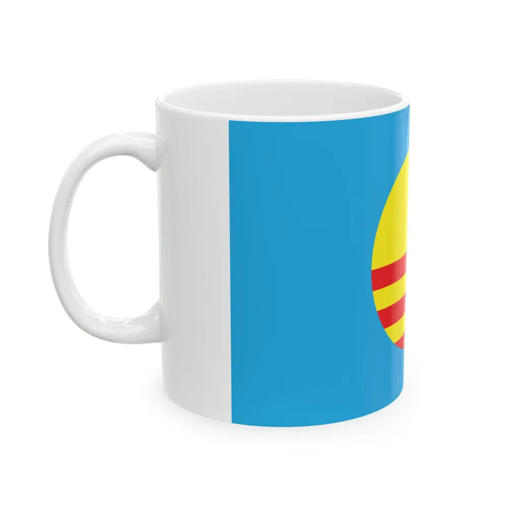 Flag of the Democratic Peoples Union Bosnia and Hertzegovina (Bosnia and Herzegovina) White Coffee Mug - Go Mug Yourself