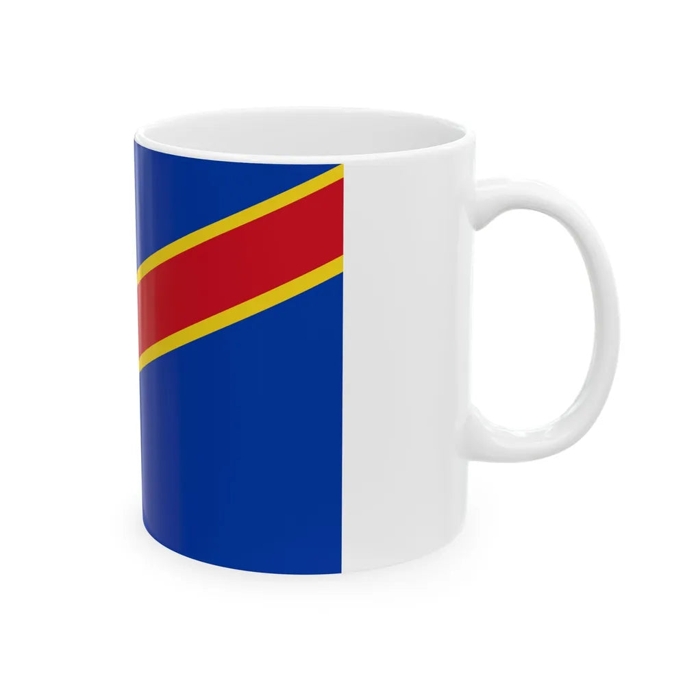 Flag of the Democratic Republic of the Congo 1966-1971 (Congo) White Coffee Mug - Go Mug Yourself