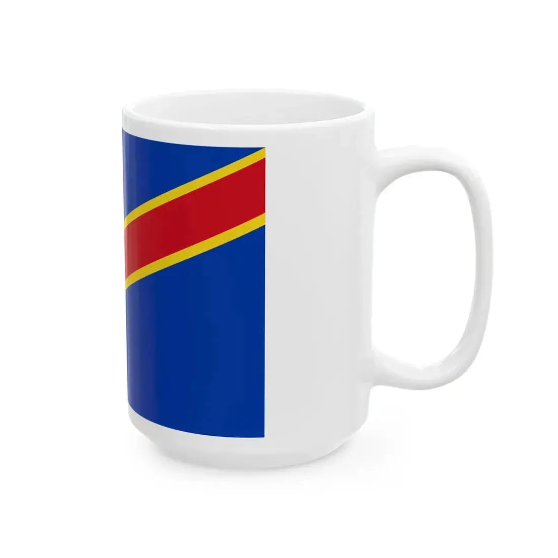 Flag of the Democratic Republic of the Congo 1966-1971 (Congo) White Coffee Mug - Go Mug Yourself