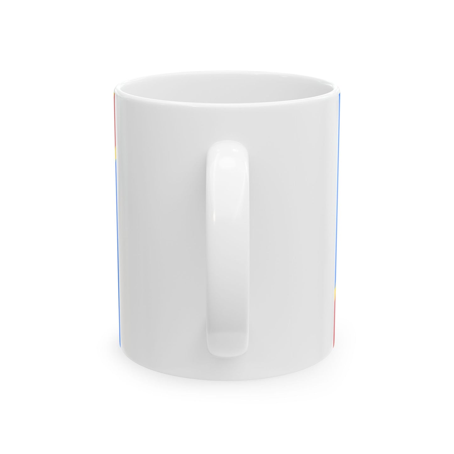 Flag of the Democratic Republic of the Congo 2-3 (Congo) White Coffee Mug-Go Mug Yourself