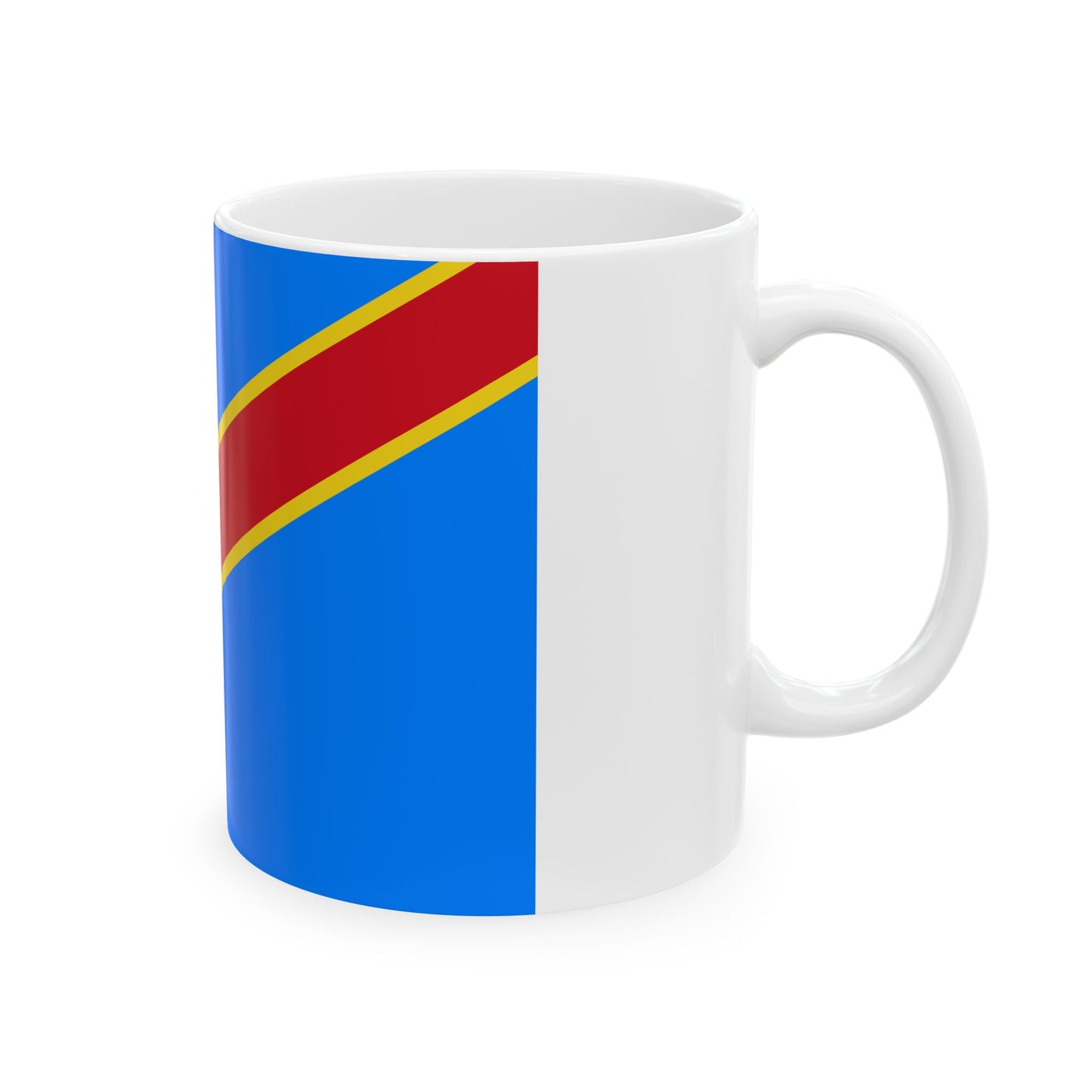Flag of the Democratic Republic of the Congo type 2 (Congo) White Coffee Mug-Go Mug Yourself