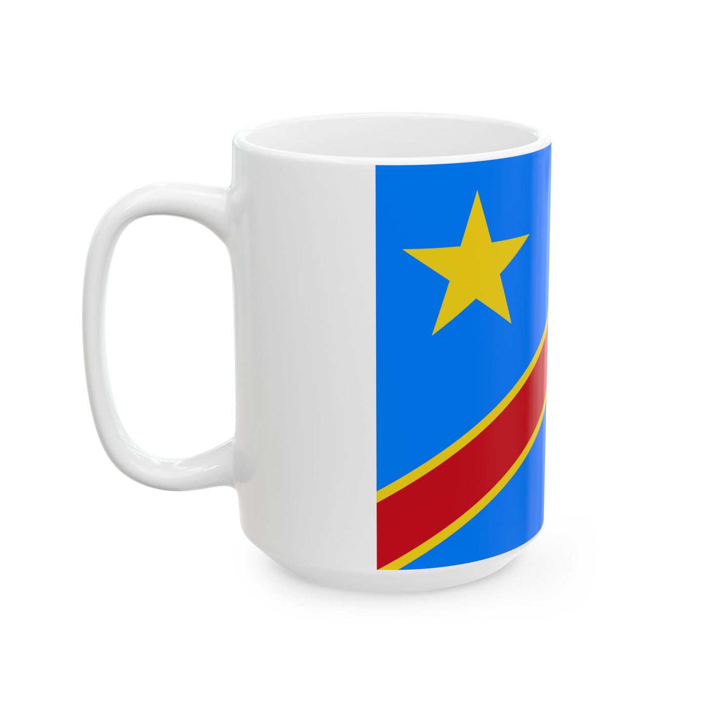 Flag of the Democratic Republic of the Congo type 2 (Congo) White Coffee Mug-Go Mug Yourself