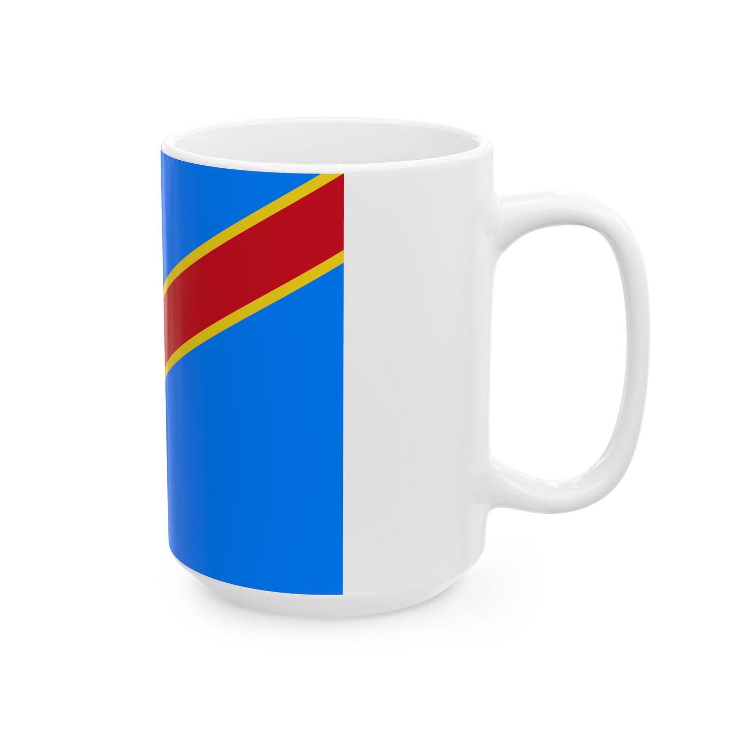 Flag of the Democratic Republic of the Congo type 2 (Congo) White Coffee Mug-Go Mug Yourself