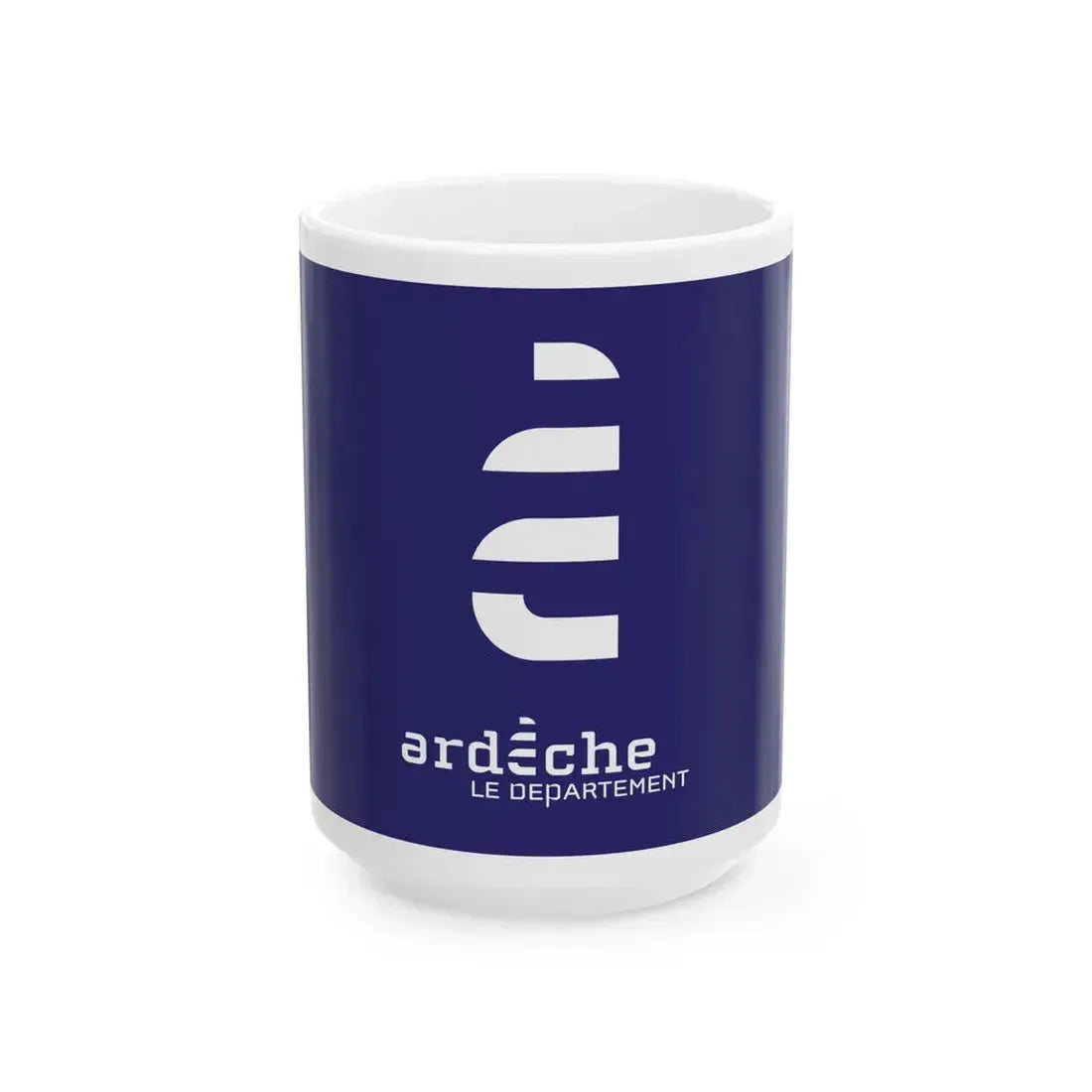Flag of the Department of Ardeche (France) White Coffee Mug 15oz - Go Mug Yourself