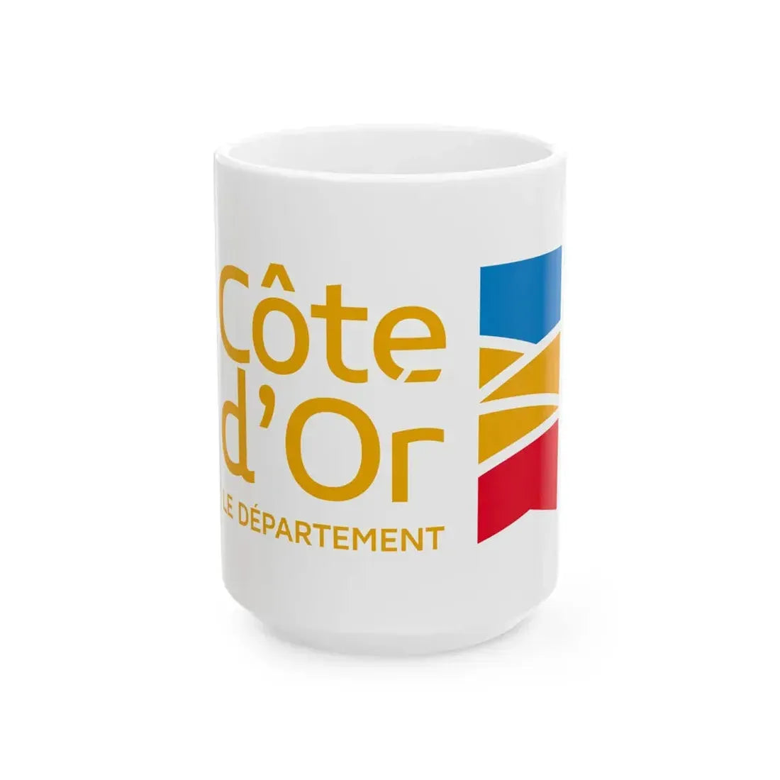 Flag of the Department of Cote-dOr (France) White Coffee Mug 15oz - Go Mug Yourself