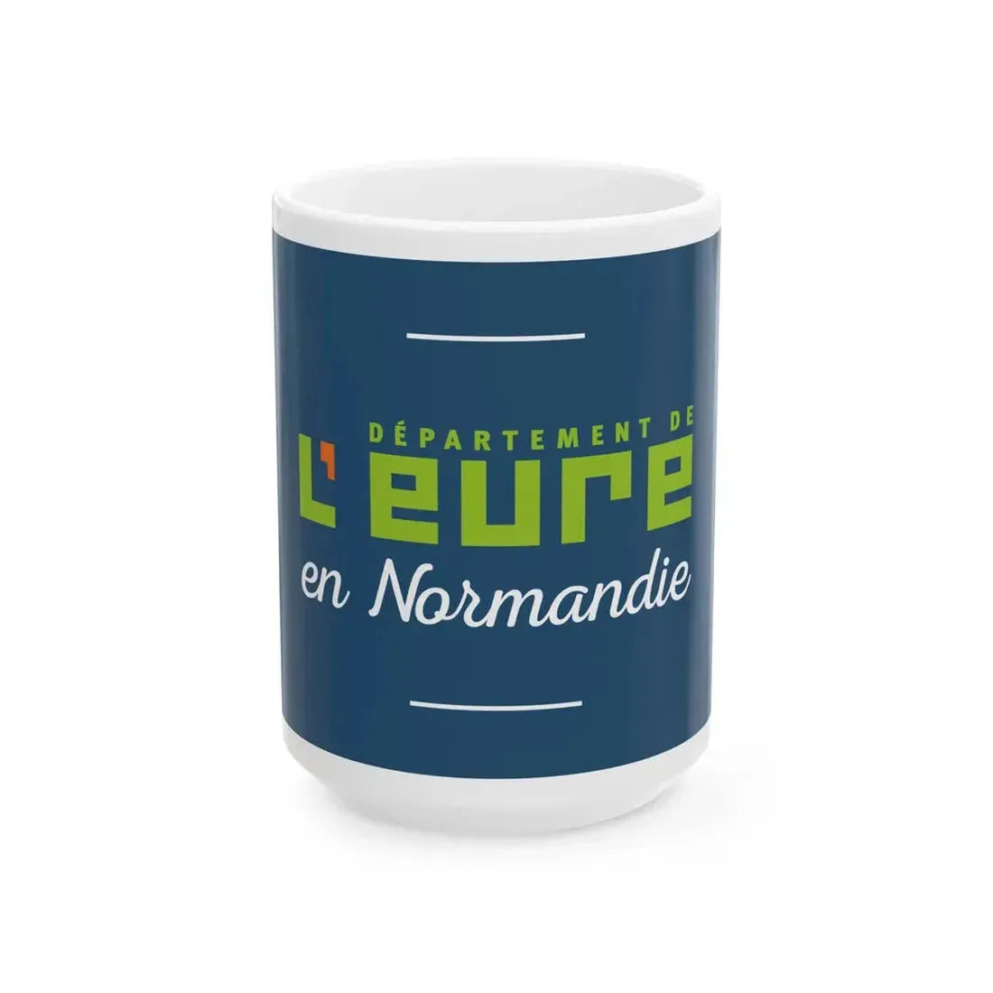 Flag of the Department of Eure (France) White Coffee Mug 15oz - Go Mug Yourself