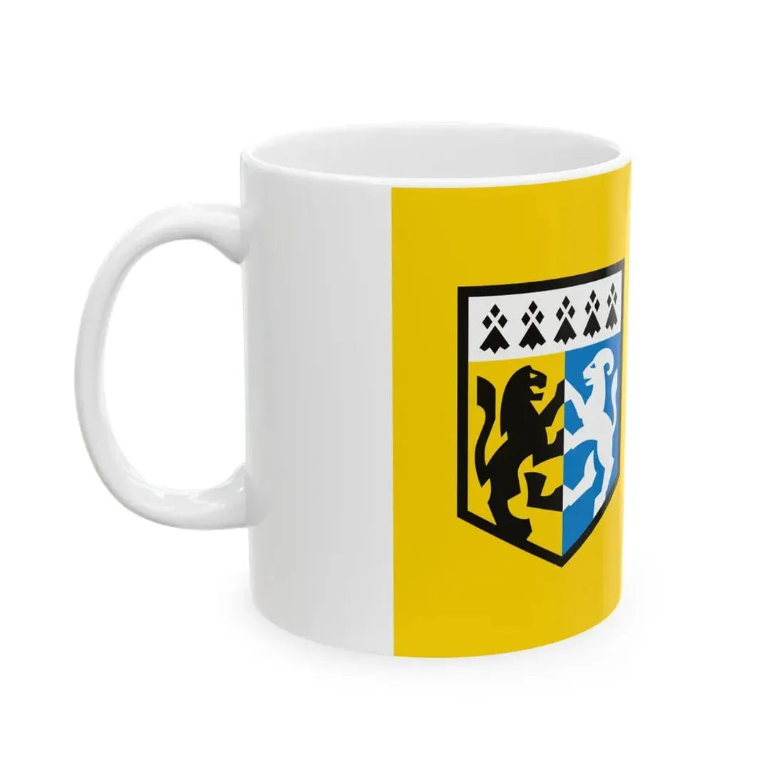 Flag of the Department of Finistere (France) White Coffee Mug - Go Mug Yourself