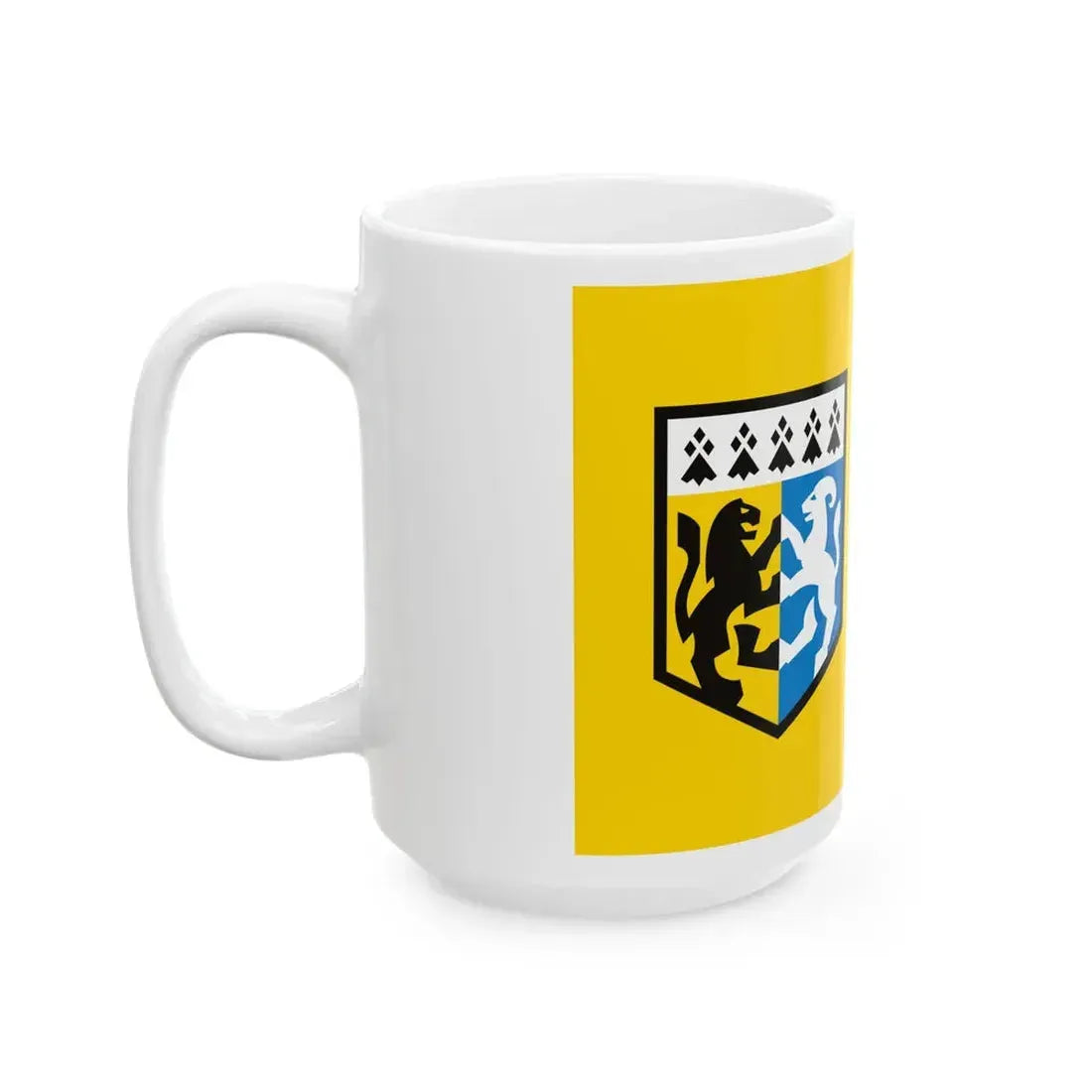 Flag of the Department of Finistere (France) White Coffee Mug - Go Mug Yourself