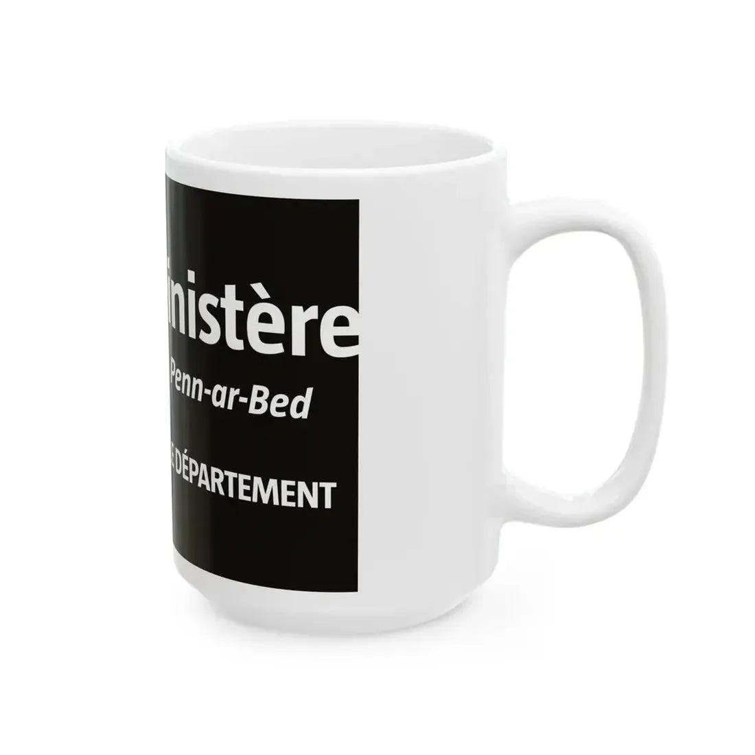 Flag of the Department of Finistere (France) White Coffee Mug - Go Mug Yourself