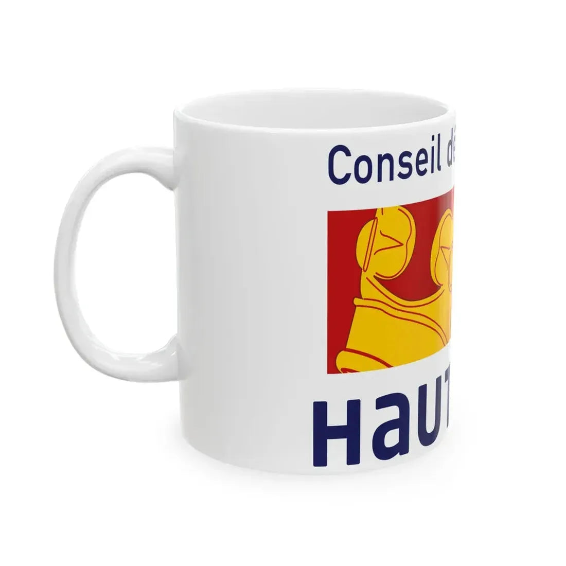 Flag of the Department of Haut-Rhin (France) White Coffee Mug - Go Mug Yourself