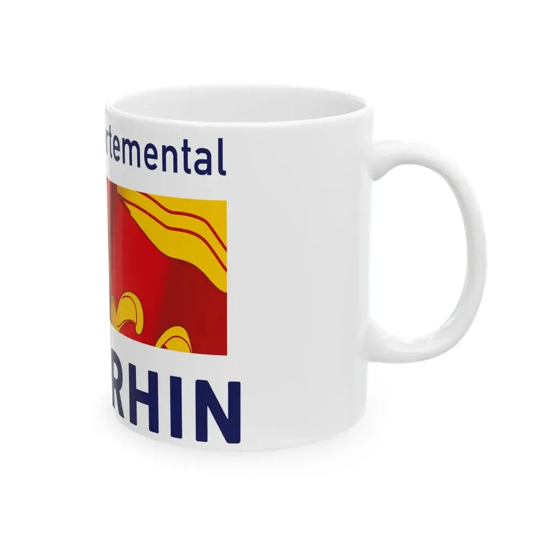 Flag of the Department of Haut-Rhin (France) White Coffee Mug - Go Mug Yourself
