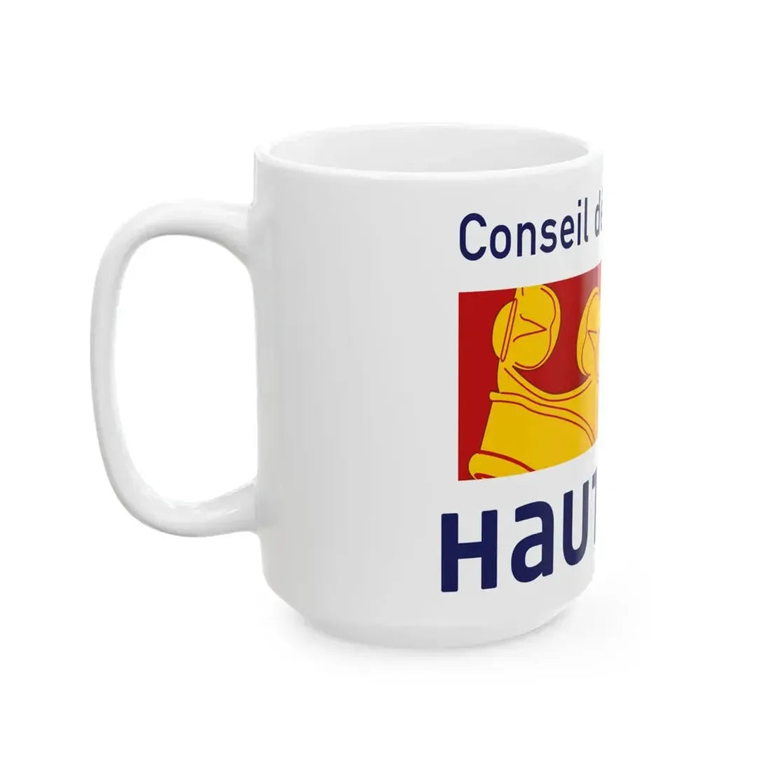 Flag of the Department of Haut-Rhin (France) White Coffee Mug - Go Mug Yourself