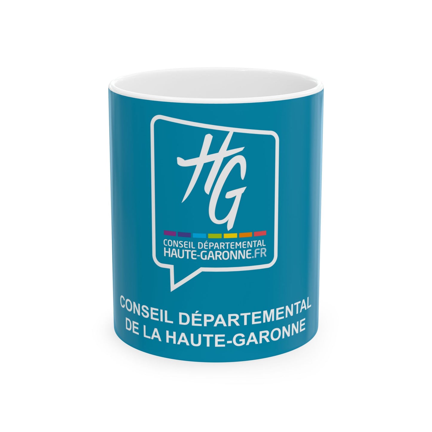 Flag of the Department of Haute-Garonne (France) White Coffee Mug-11oz-Go Mug Yourself